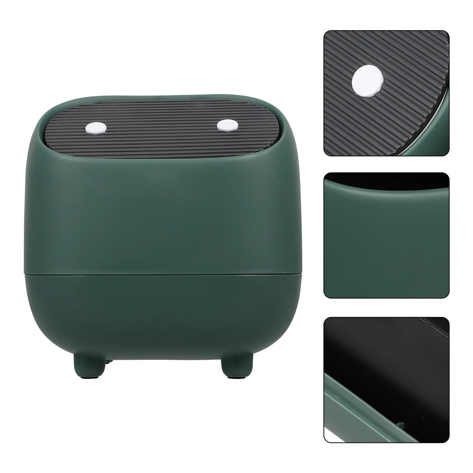 

1Pcs Press Type Trash Can Double-Deck Desktop Waste Bin Cartoon Rubbish Storage for Home Office Decoration Organizer