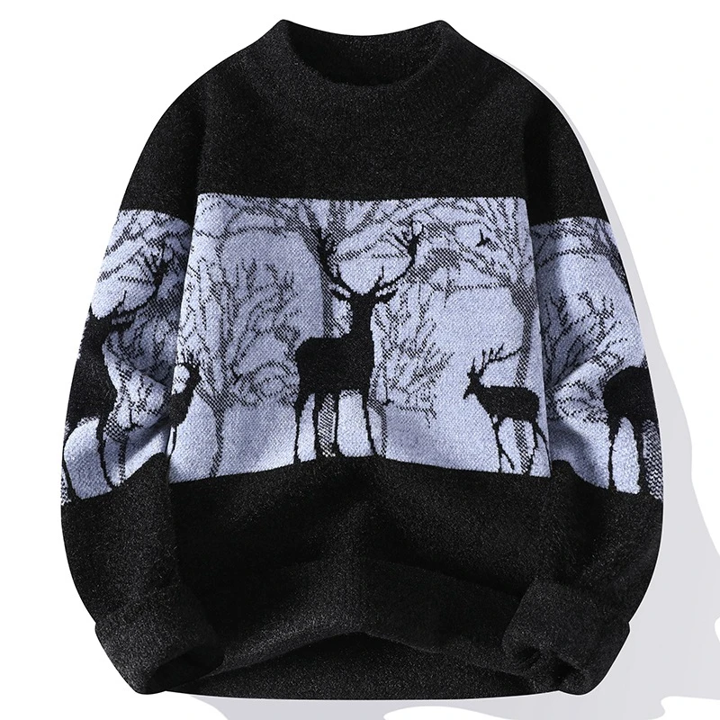 Knit Sweaters For Men Pullovers Men\'s Autumn Designer Clothing Luxury Y2k Turtleneck New Sweater Winter Cotton Warm Man Clothes