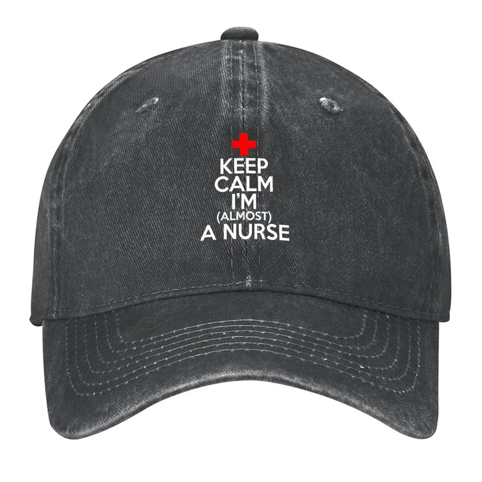 

2026 Keep Calm Im Almost A Nurse Baseball Cap Sunscreen Hip Hop New In The Hat Hat Men Luxury Woman Men's