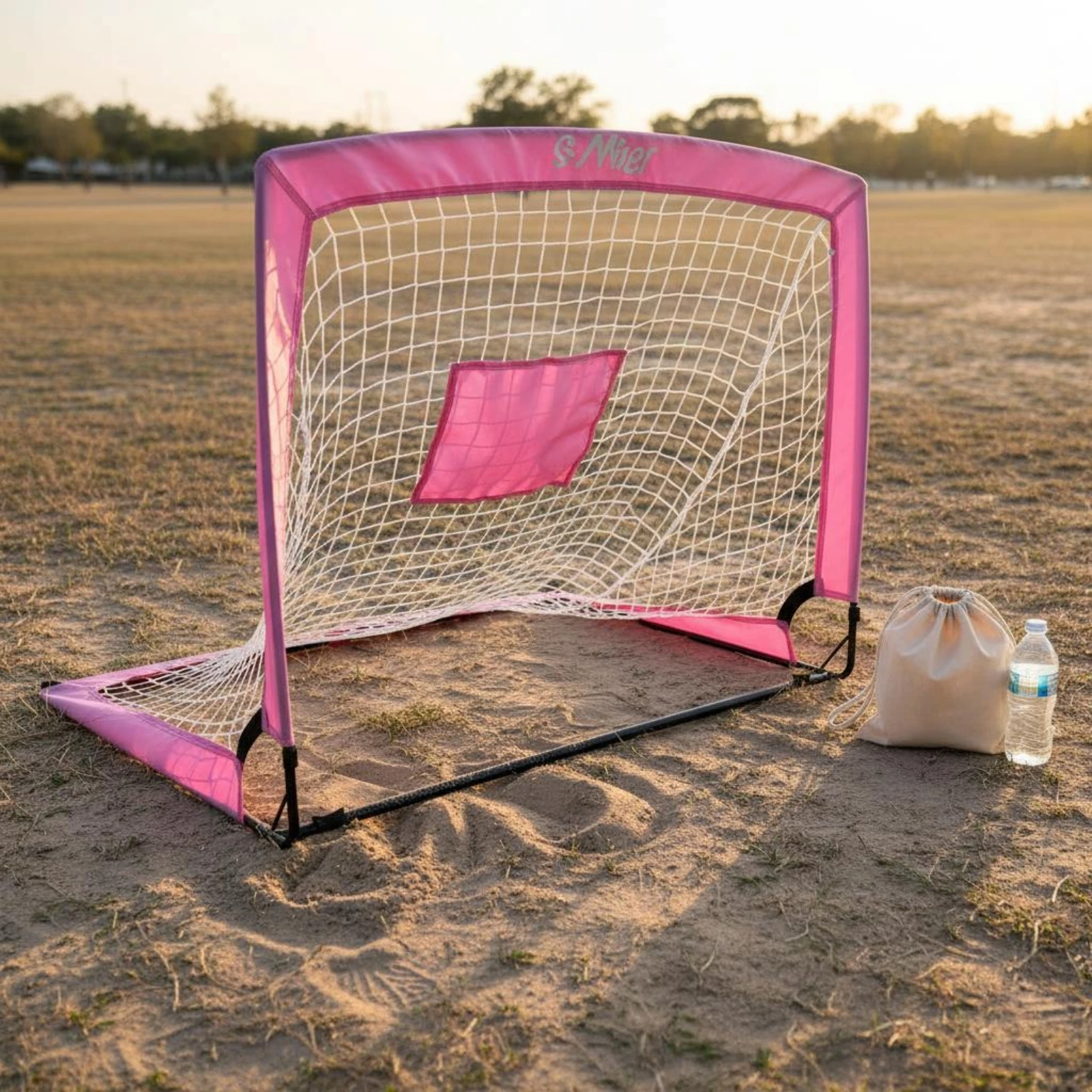 

Square Soccer Goal Easy to Assemble Mini Soccer Goal Compact Foldable for Children