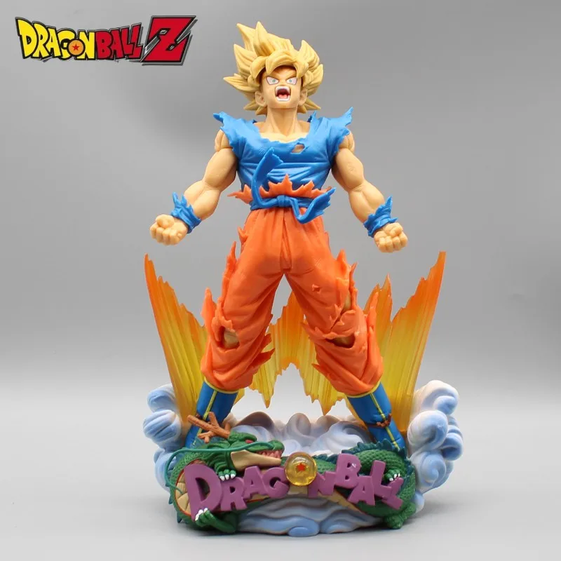 

Dragon Ball Z 23cm Son Goku Super Saiyan Battle Damage Explosion Gk Pvc Action Figurines Collection Model Statue Toy Kids Gifts