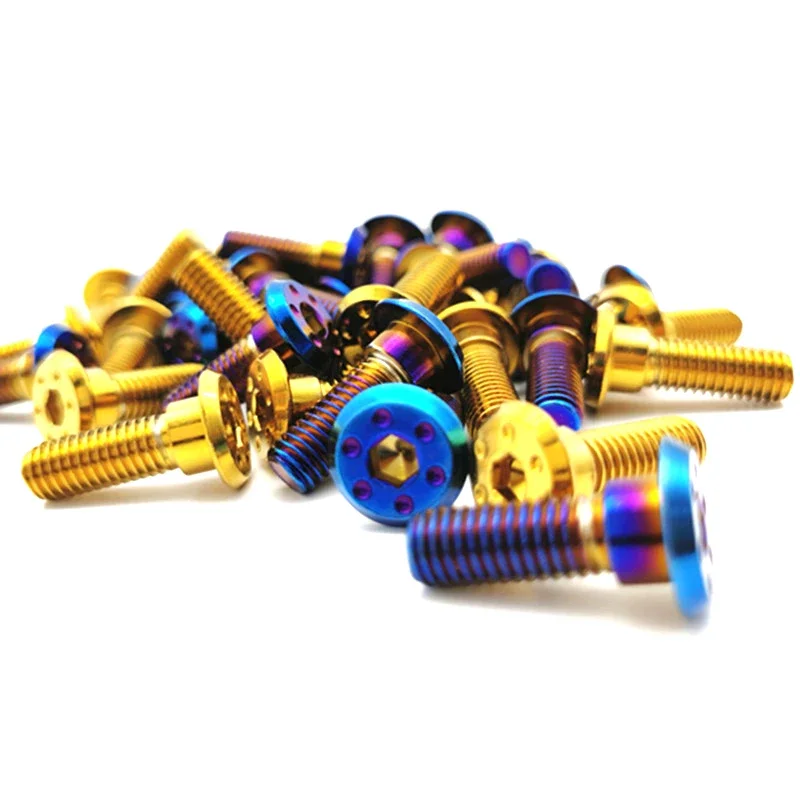 Titanium Alloy Screw M8X25mm Motorcycle Brake Disc Screw Inner Plum Blossom Petal Head