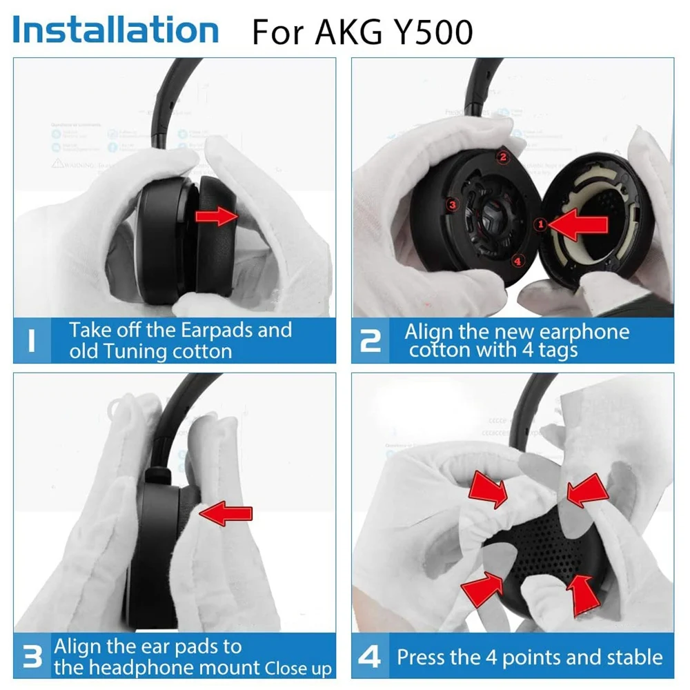 بطانة للأذن وسادة الأذن أكواب الأذن يغطي الأذن استبدال ل AKG Y500 500 سماعة إصلاح أجزاء أسود