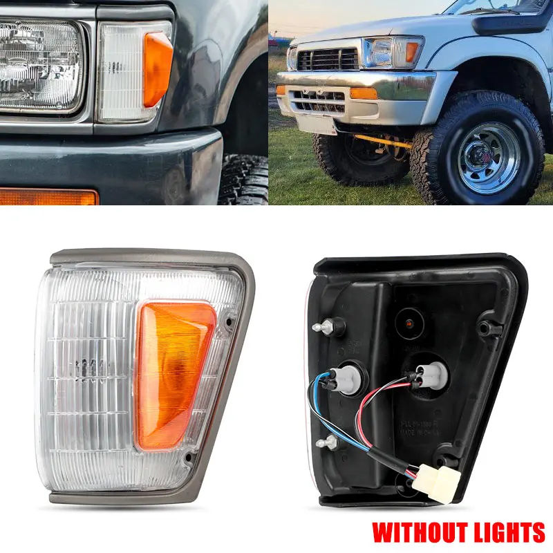 Side Turn Signal Corner Light Cover Shell No-Bulb for Toyota Hilux LN108/YN106/4runner 1988 1990 1992 1997 Indicator Park Lamp