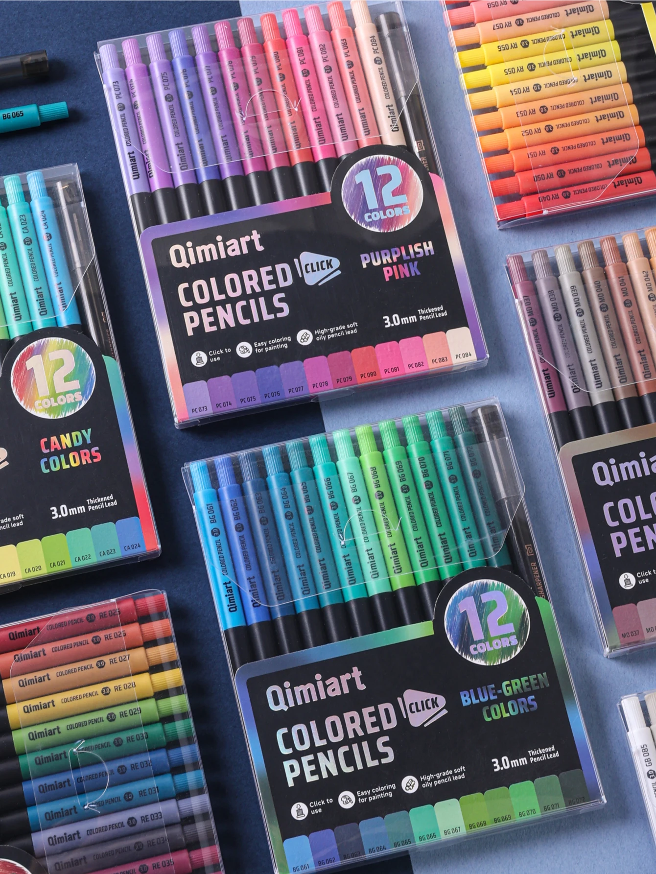 Languo 12/96 Farben Klick-Buntstifte 3,0mm Ölbasierte Weichkernstifte zum Zeichnen, Skizzieren, Malen für Malbücher und Kunstbedarf – Detail 18