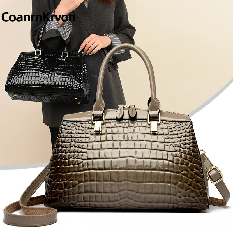 

Luxury brand-name crocodile women's bags high-quality leather large-capacity women's shoulder handbags Europe and the United bag