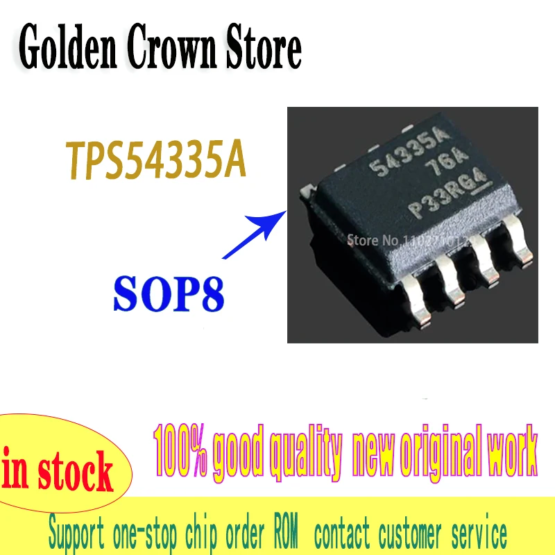 10 Pcs/Lot TPS54335A 54335A TPS54335 SOP8 New and Original In Stock