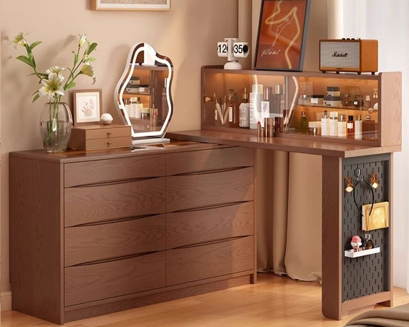 

chest of drawers, dresser, integrated, bedroom, modern, minimalist, makeup