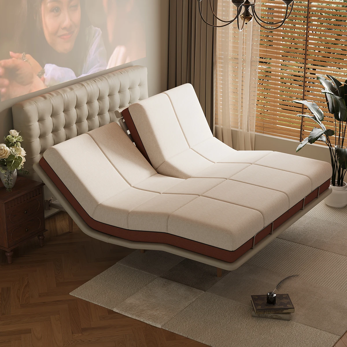700 pounds maximum load intelligent multi-function adjustable bed base king adjustable bed frame double electric massage