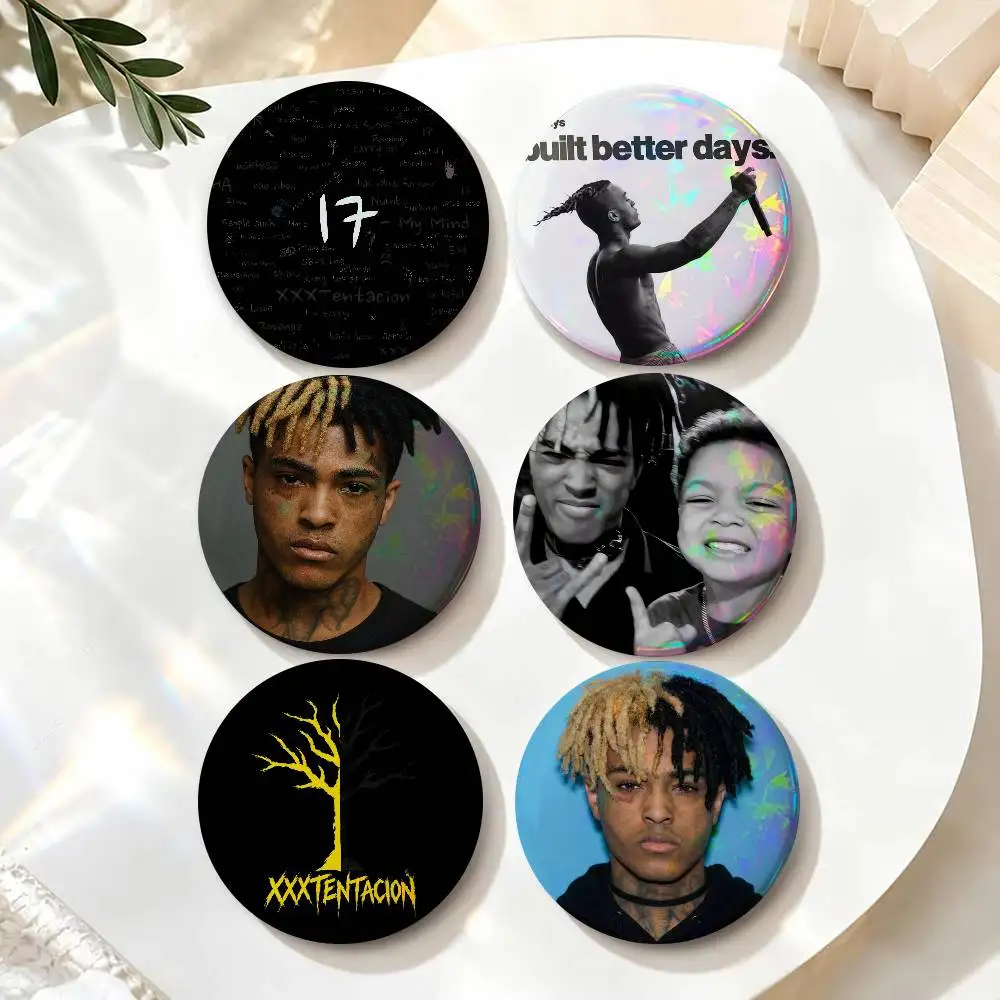 1 PC XXXTentacion 17 Rapper   Anime Brooch Cute Cosplay Badge DIY Clothing Bag Hat Decor Accessories Jewelry Pins Xmas Gifts