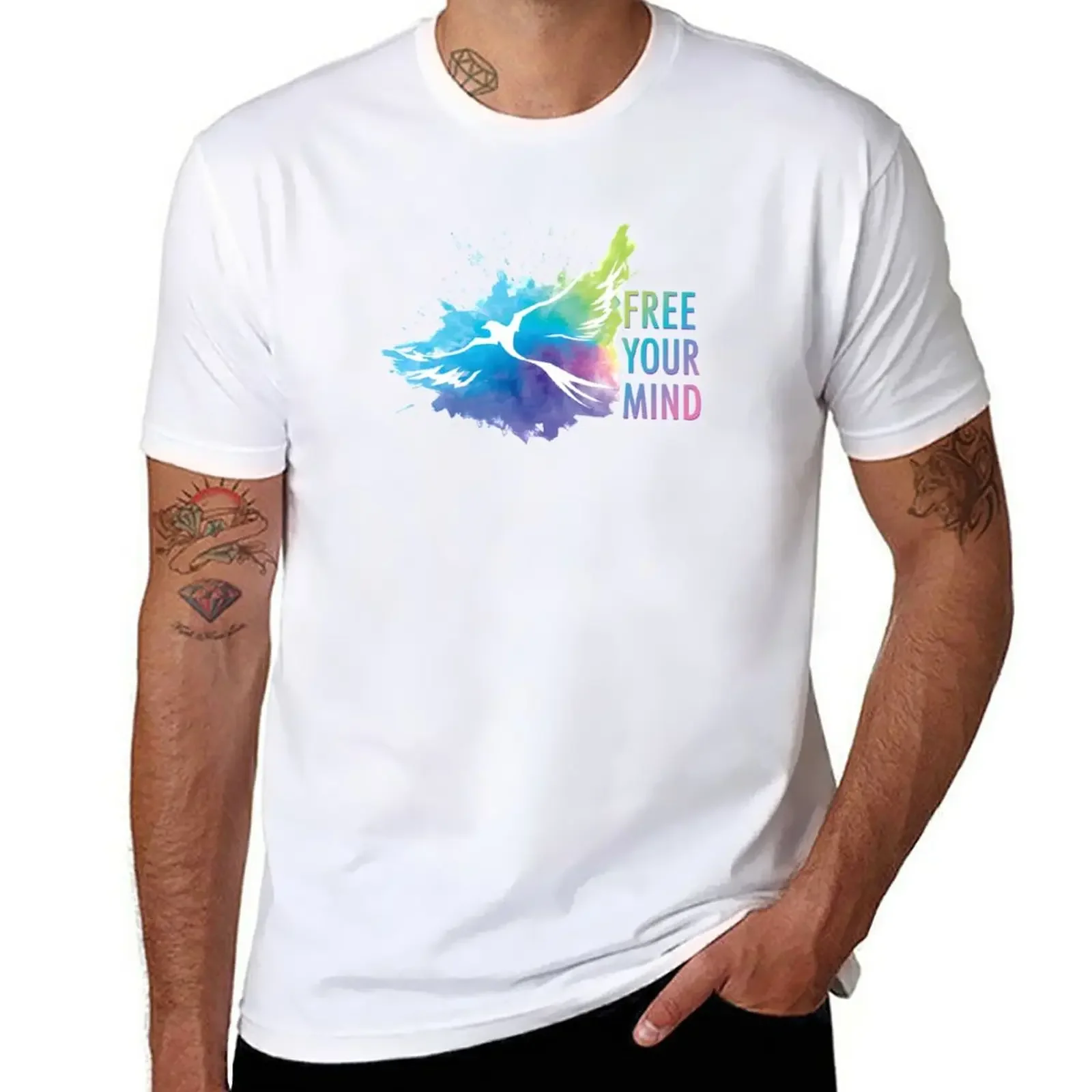 Free Your Mind - Dove T-Shirt quick drying sublime customs mens graphic t-shirts hip hop