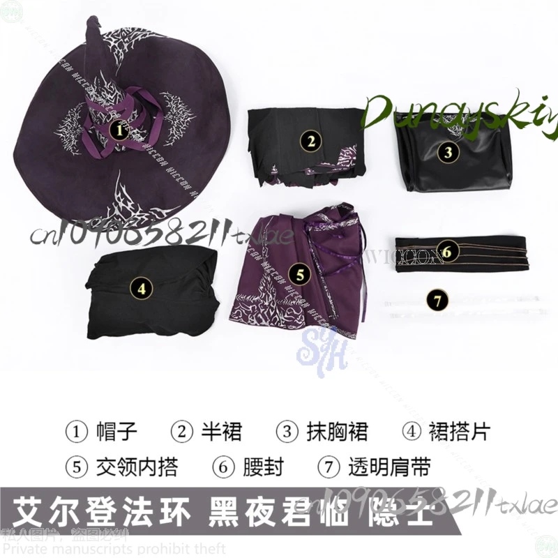 레클루스 코스프레 나이트 쿨 여성 레인 미스터리 마녀 의상 마법 망토 마법사 모자 섹시 블랙 펑크 로리타 다크 할로윈