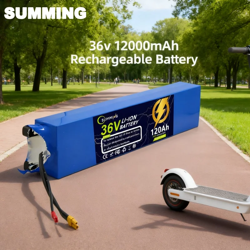 

Genuine summing 36V 120Ah 10s2p Battery Packs Rechargeable Lithium Ion Battery for Electric Self Balancing Scooter ✅ ✅