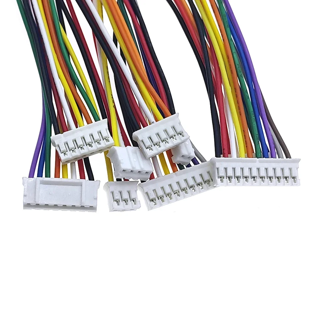 10sets Ph2.0 Mini Micro Jst 2.0 Ph Male Female Connector 2/3/4/5/6/7/8/9/10-pin Plug With Terminal Wires Cables 100mm 26awg 10cm