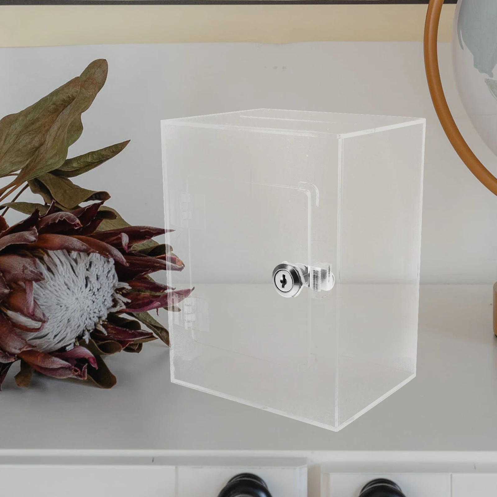 Clear Acrylic Money Bank for Children Secure Lock Design Transparent Savings Box for Kids Good Habit Development Large Capacity