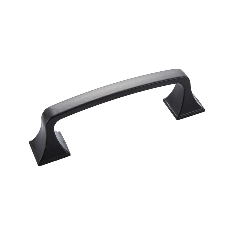 1PC Square Pull Handle Elegant Matte Black Cabinet Knobs for Kitchen Wardrobe Drawer Vintage Furniture Hardware Fixture