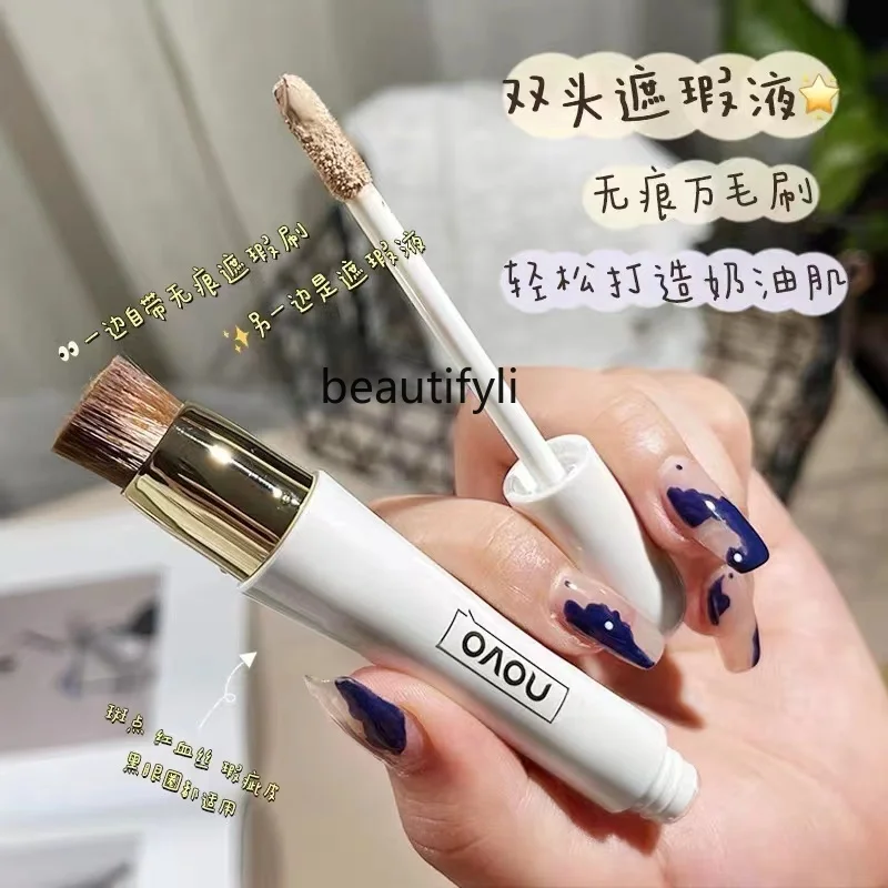 Double-head concealer beauty pen covers dark circles, spots, acne marks and moisturizes.