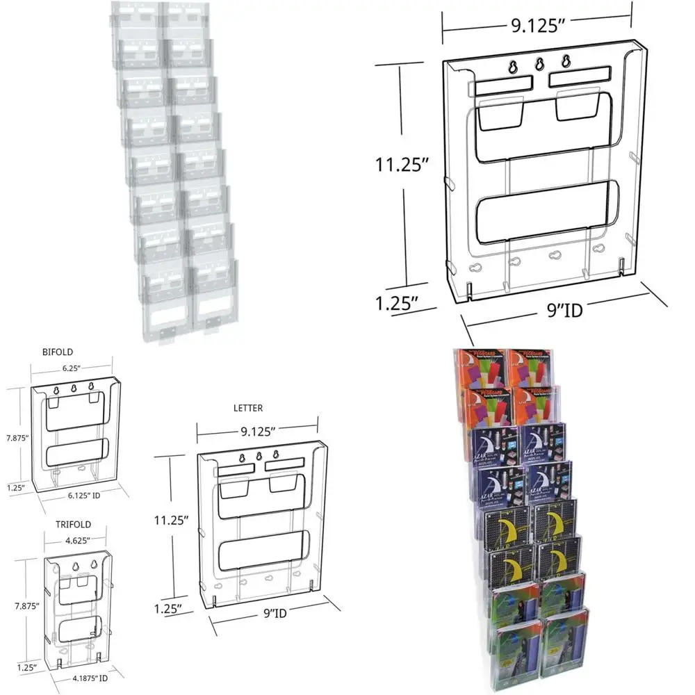 

Azar 252325 Настенный органайзер с 16 отделениями и буквами