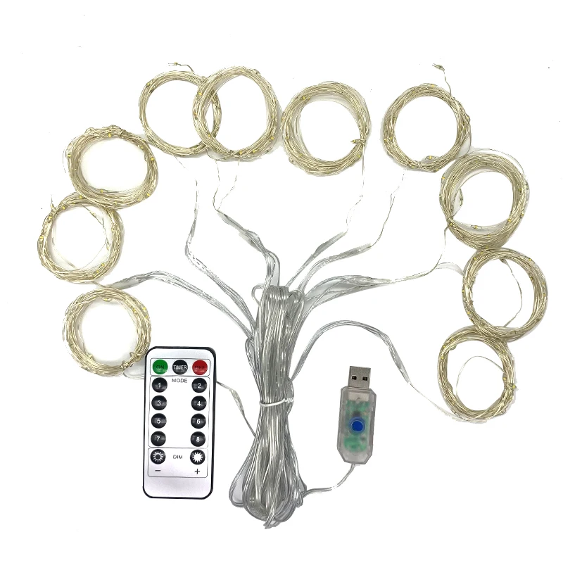 USB Festoon String Light Fairy Garland Curtain Light Christmas Light Christmas Decor For Home Holiday Decorative New Year Lamp