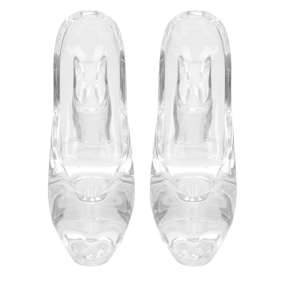 

2Pcs Acrylic Clear High Heel Shoe Ornament Stylish Wedding Decoration Party Tabletop Shoe Decor Perfect Gift Party Decoration