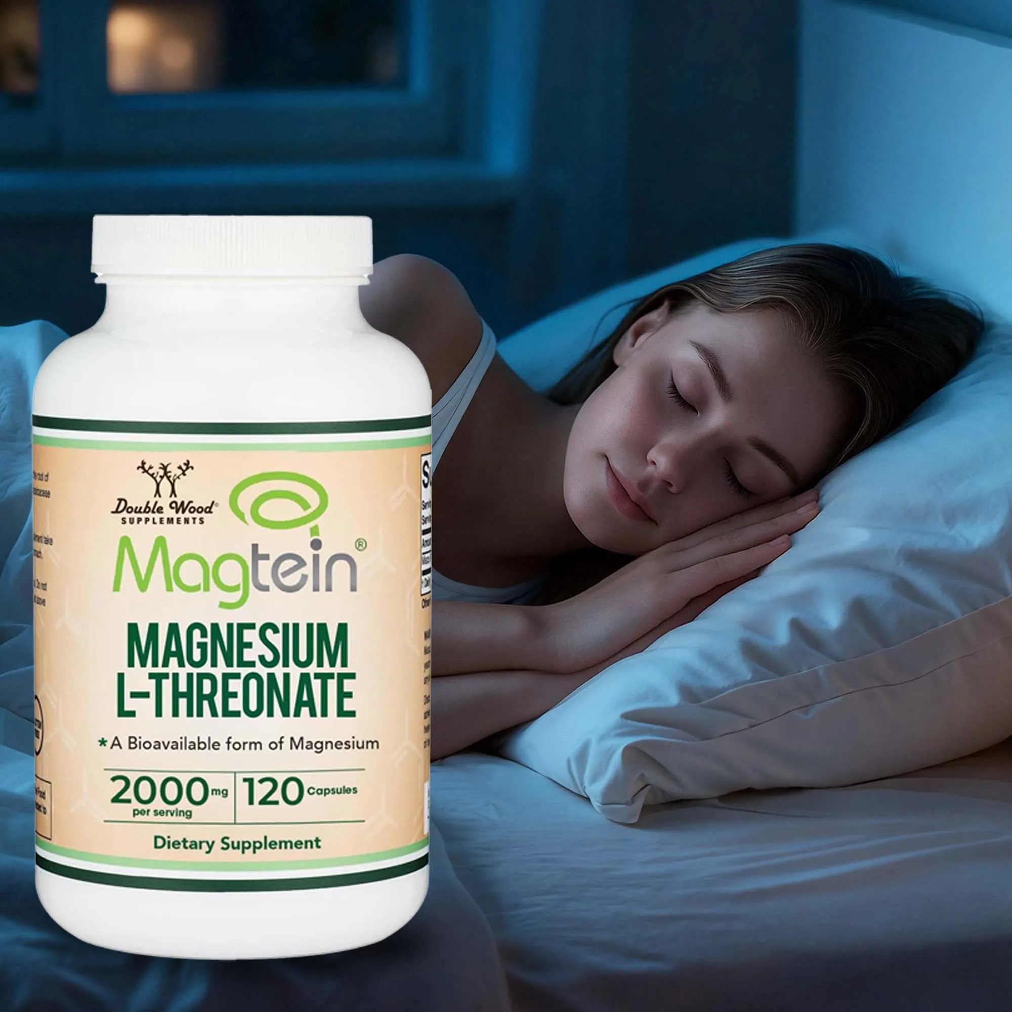 

Magnesium L-Threonate 2,000 Mg - Supports Quality of Sleep, Focus, Memory & Learning Brain Health - 120 Capsules