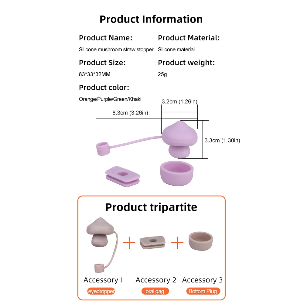 Silicone Spill Stopper Set Cute Mushroom Spill Proof Stopper Set Spill Leak Stopper Set for Stanley Tumbler Accessories