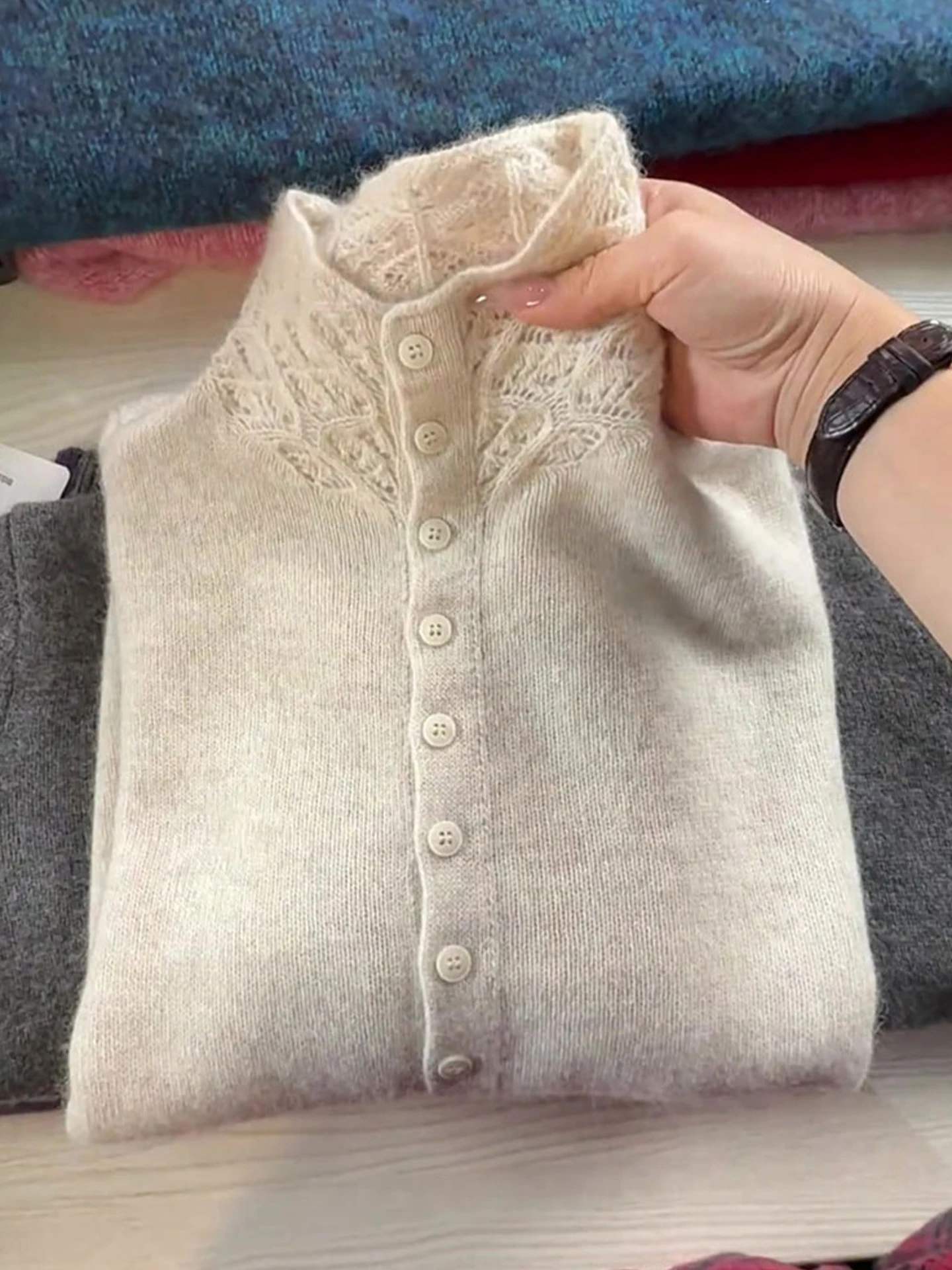 

Зимний вязаный кардиган с длинными рукавами, ажурный дизайн, универсальный, на одной пуговице, мягкий, в корейском стиле, женский свитер