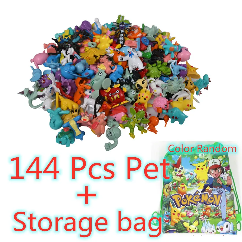 144 Stijl Pokemon Figuur Speelgoed Anime Pikachu Action Figure Model Sierdecoratie Verzamel Speelgoed Voor Kinderen Kerstcadeau - afbeelding 1