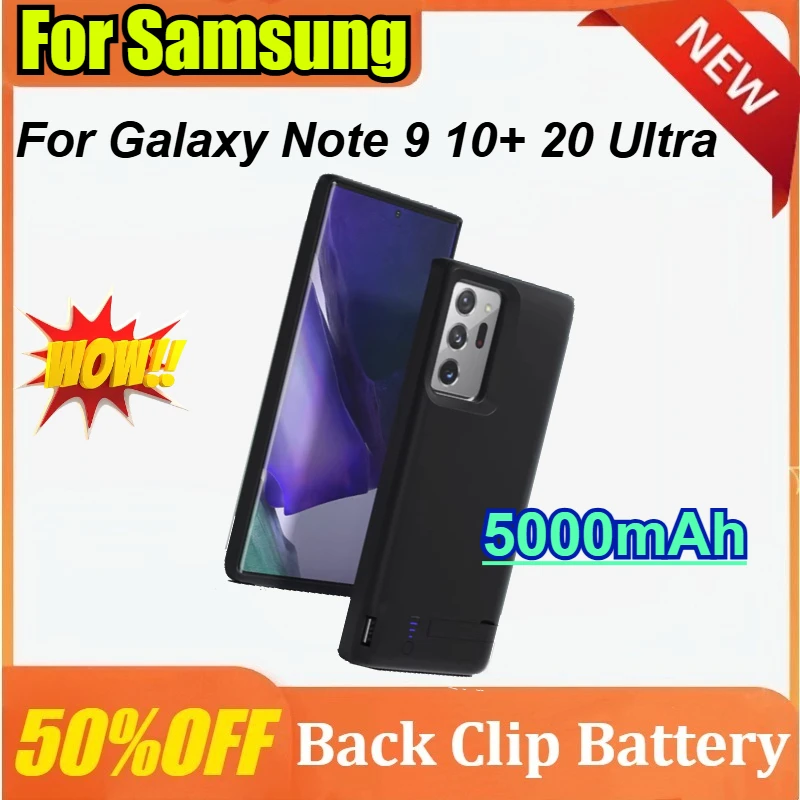 

5000mAh Portable Battery Charger Case for Samsung Galaxy Note 20 Ultra External Power Bank for Galaxy Note 9 Note10 Plus