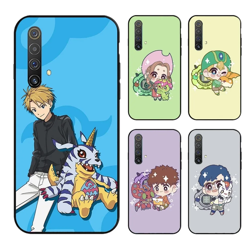 Anime D-Digimon-s Mobile Cell Phone Case for OPPO Find X5 X3 X2 A93 Reno 8 7 Pro A74 A72 A53 Black Soft Phone Cover Funda