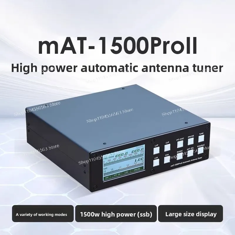 

Высокомощный автоматический антенный тюнер mAT-1500ProII – универсальный КВ-тюнер для большинства радиостанций, 1.8-54 МГц, 200 Вт SSB/CW