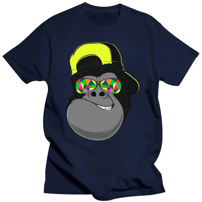 Cap Wearing Funky Sunglasses Cool Gorilla Grinning Mens T Shirt Pride Of The Creature T-shirts