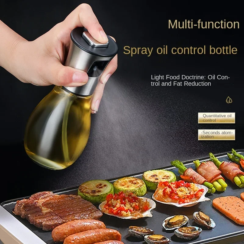 

Cookware Bbq Transparent Cooking Oil Bottle Oil Spray for Fitness Sauce Sprayer Set Tableware Kitchen Dining Home