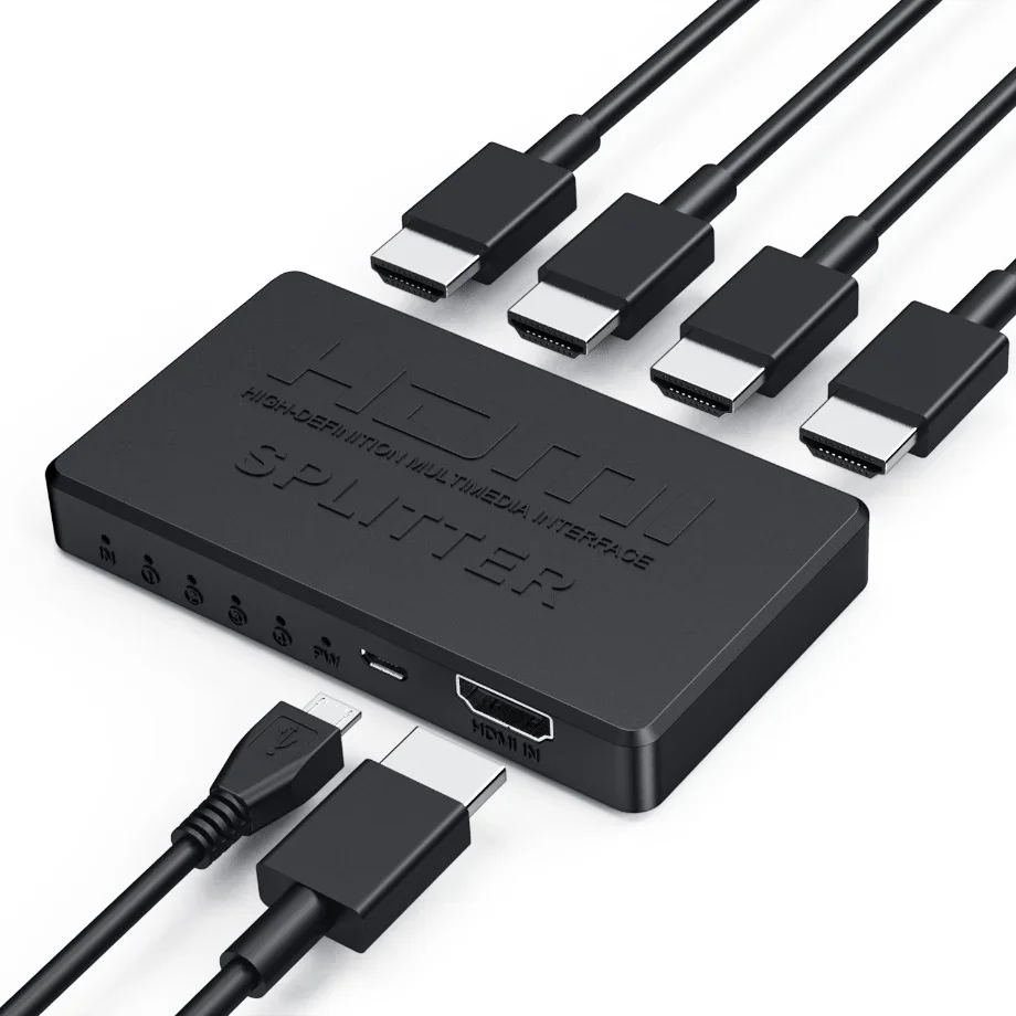 HDMI 호환 어댑터, HD 1080P 비디오 스위처, Xbox PS4 DVD HDTV PC 노트북용, 4K 2K HDMI 분배기, 1 in 4 out 4x1