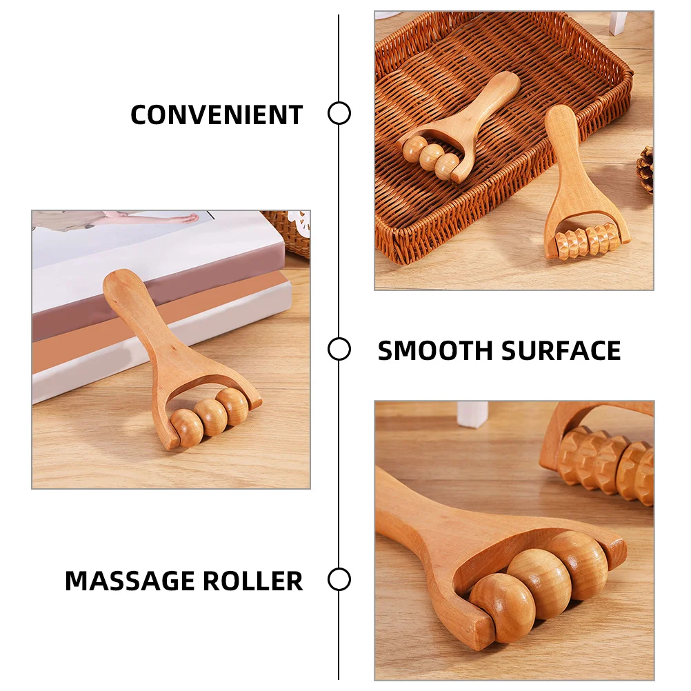 Rodillo de madera para masaje de pies, herramientas de madera para masaje corporal, 2 piezas