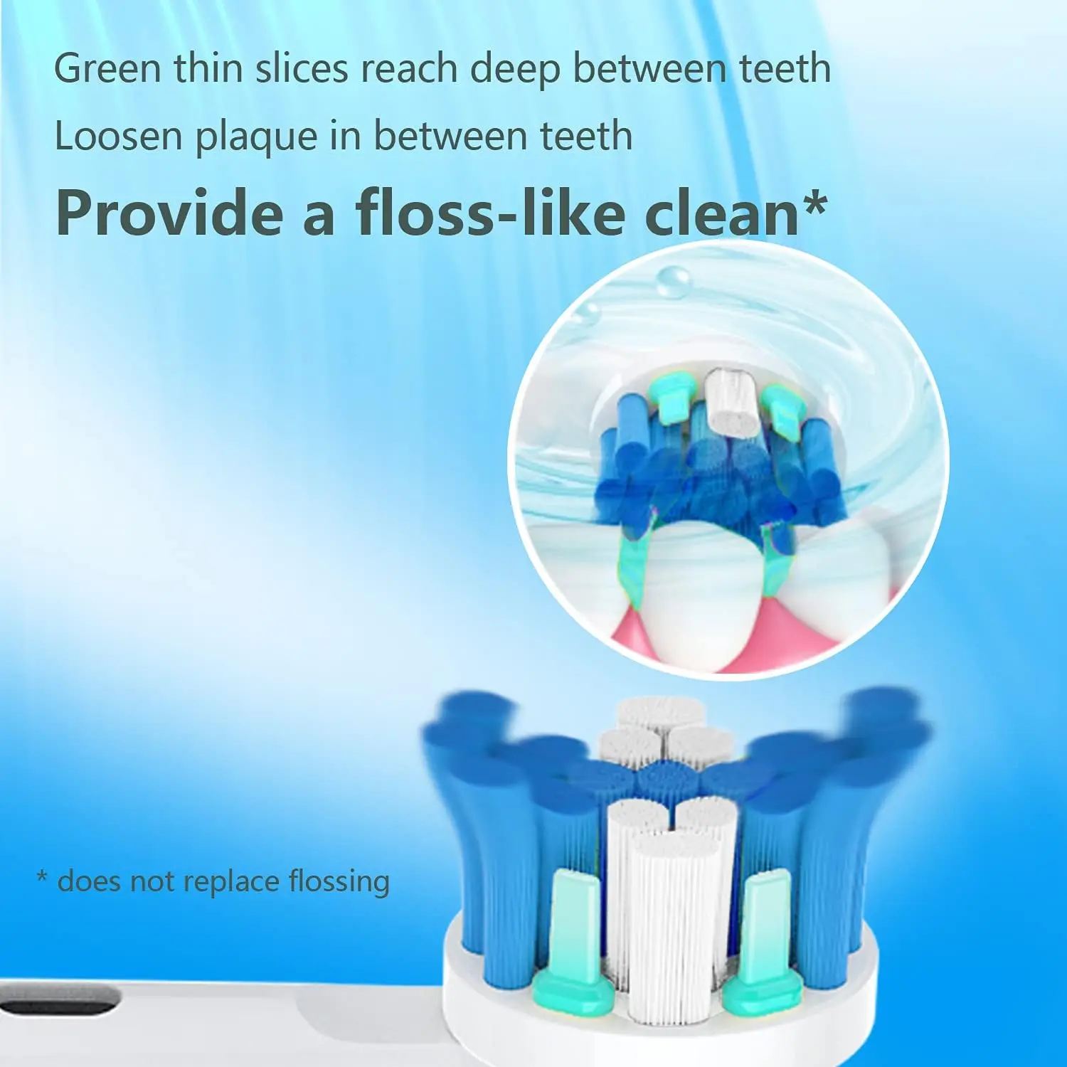 16/20PCS Replacement Brush Head for Oral B Flossing Toothbrushes Compatible with Oralb Braun Electric Toothbrush