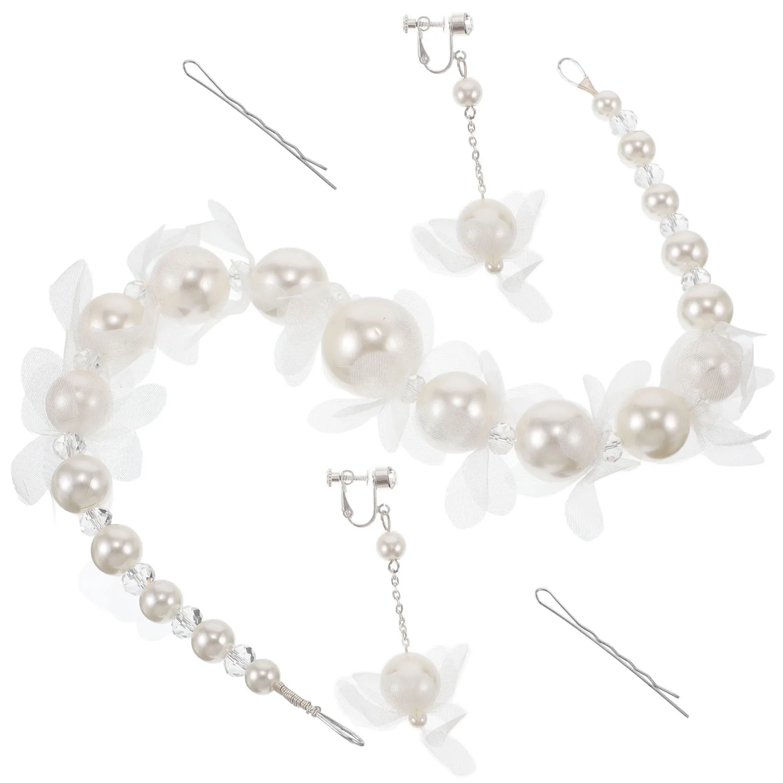 

Pearl Headdress Bridal Headbands for Wedding Bride Decorations Headpiece Jewelry Bridesmaid
