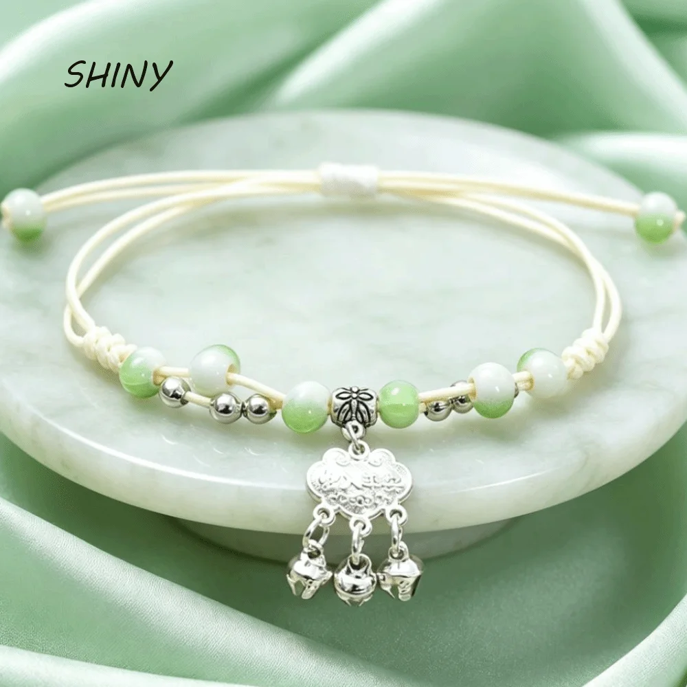 Art String Hand Rope Tassel Bracelet Male and Female New Hand String Bracelet Safe Lock Bracelet Student Gift
