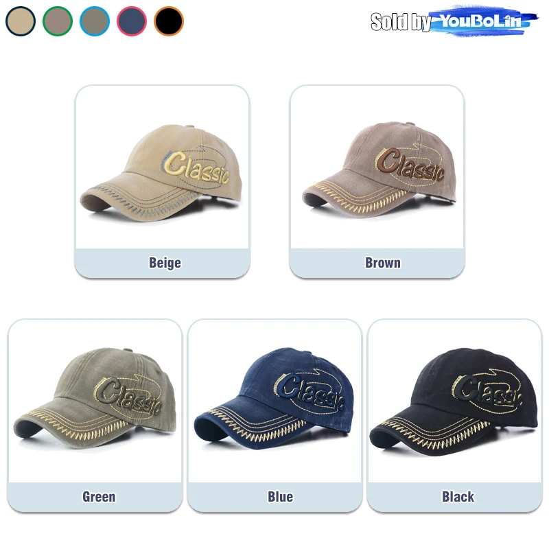 Baseballkappe im Koreanischen Stil Trendige Neue Frühlings-Dad-Cap Gewaschene Distressed-Mütze Retro-Buchstaben 3D-Bestickte Sonnenkappe – Detail 3