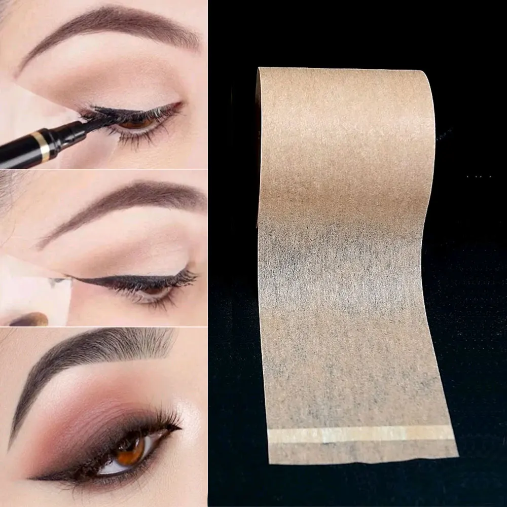 1 rolo de fitas protetoras de sombra, adesivo, ferramenta de maquiagem para os olhos, delineador, fita para extensão de cílios, 9m, ferramenta de aplicação de beleza