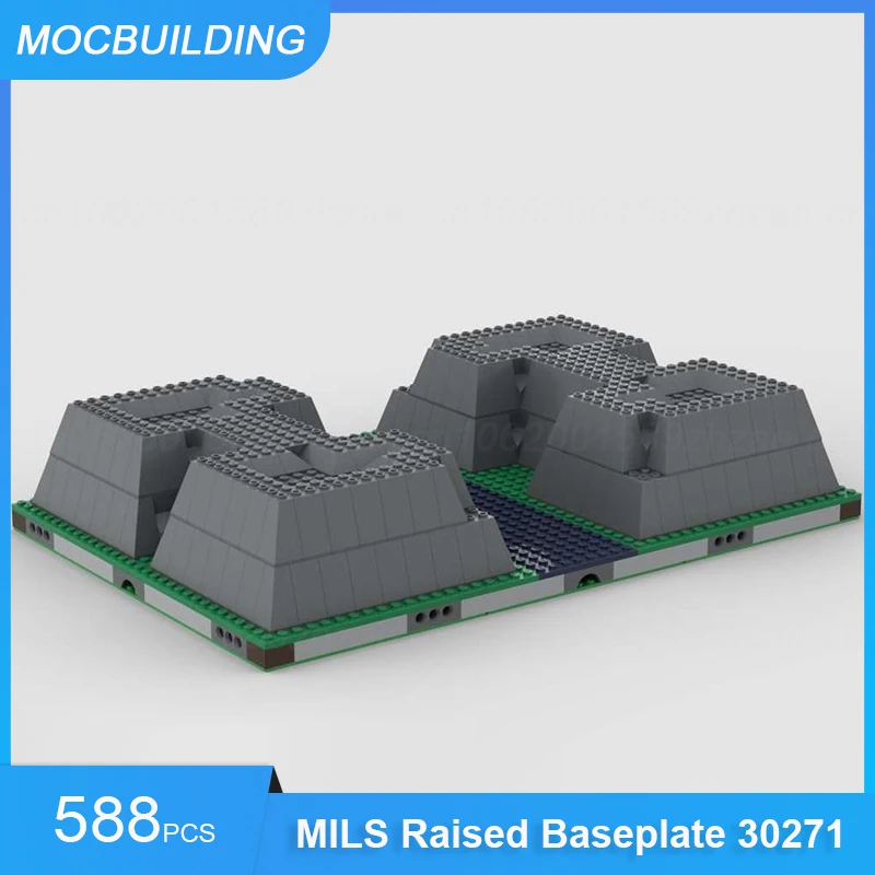 MOC Building Blocks MILS Raised Baseplate 30271 DIY Assemble Bricks Castle Series Educational Creative Xmas Toys Gifts 588PCS