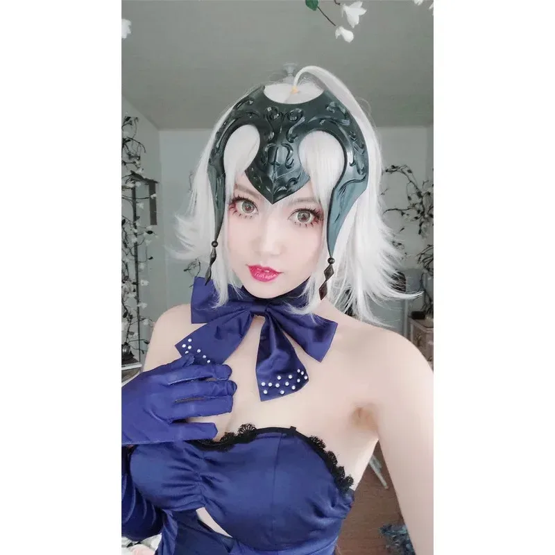 

Fate/Grand Orde FGO Косплей Jeanne d'Arc Alter Парик из смешанных белых волос Jeanne d'Arc Головные уборы Головной убор Alter Косплей Костюм GH45FG