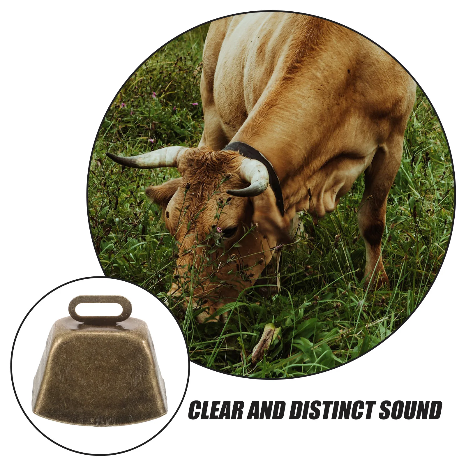 6 قطعة الحرفية المعدنية البقرة خمر لمزرعة الحيوان رعي بصوت عال رنين أجراس زينة عيد الميلاد جرس معلق الحلي الأغنام الحصان #2