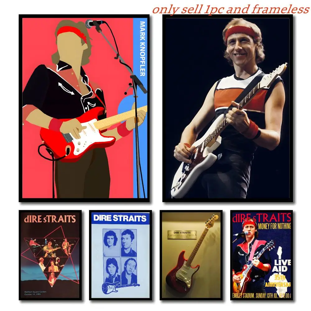 Rock Music Dire Straits Band Poster Gift with prints Home bedroom living room decoration promotion and display