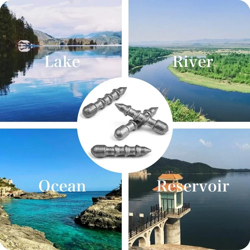 

20pcs Saltwater Fishing Insert Design Insert Metal Weight Metal Material Weighted Nail Sinker Wacky Senko Worm Wacky Rigging