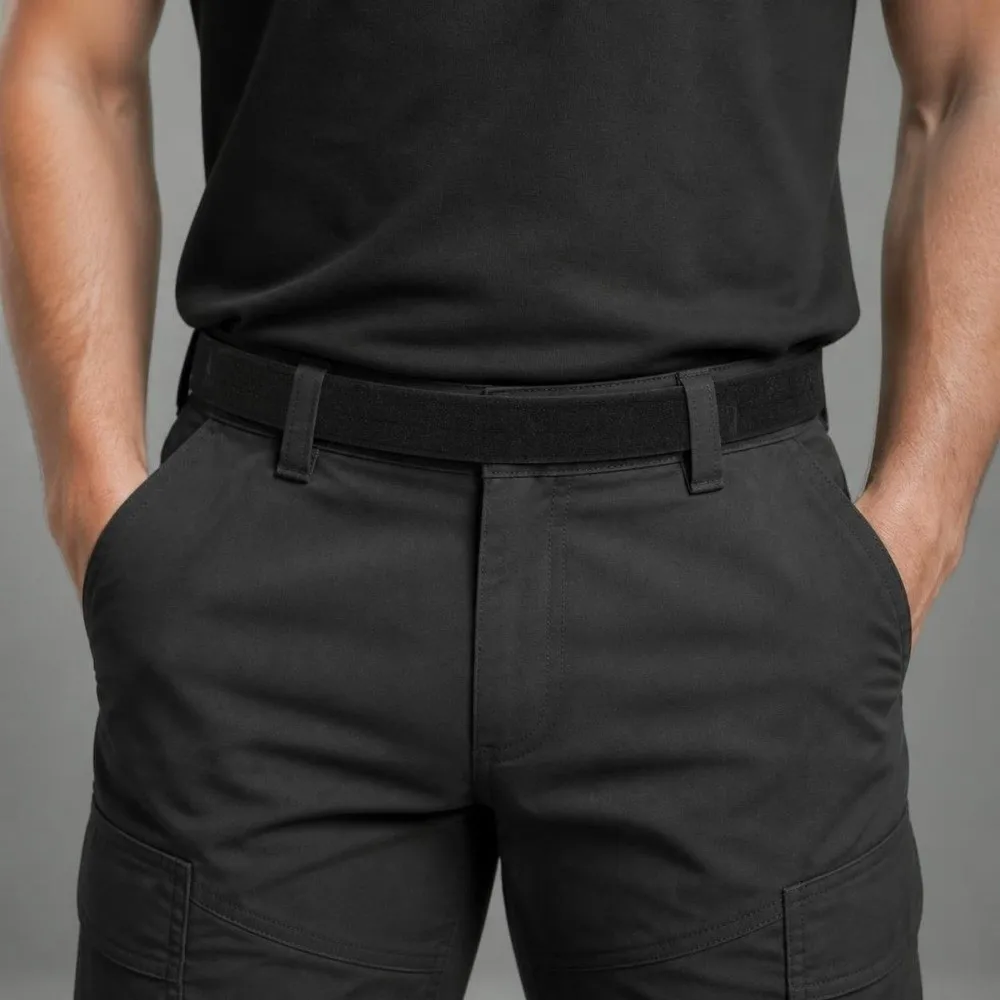 Simple Nylon Waist Belt Lightweight Adjustable Battle Belt Velcro Fastening Loop Hook Inner Belt Women Men