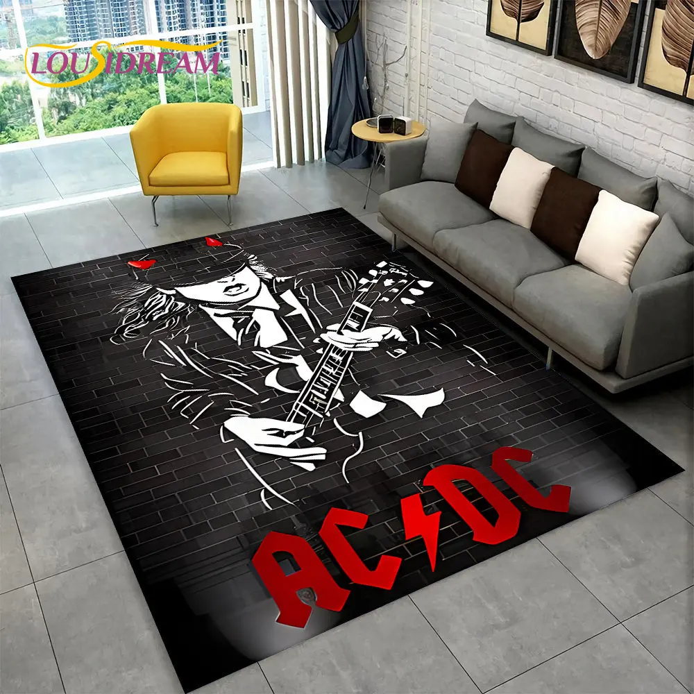 AC/DC Rock Band Area Rug Large,Carpet Rug for Home Living Room Bedroom Sofa Doormat Decor,Kitchen Non-slip Floor Mat Alfombra - view 4