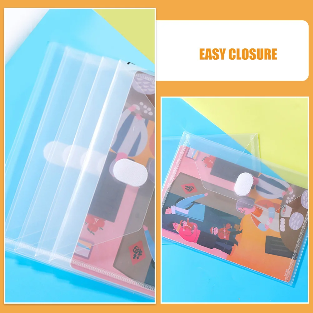 24Pcs Clear Plastic Envelope Folder Waterproof Pouch for Receipts Checks Cash Small Documents Transparent Storage