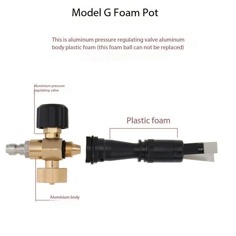Car Cleaning Foam Gun 1/4 Quick Connector Adjustable 1L High Pressure Soap Foamer Foam Lance Car Washer