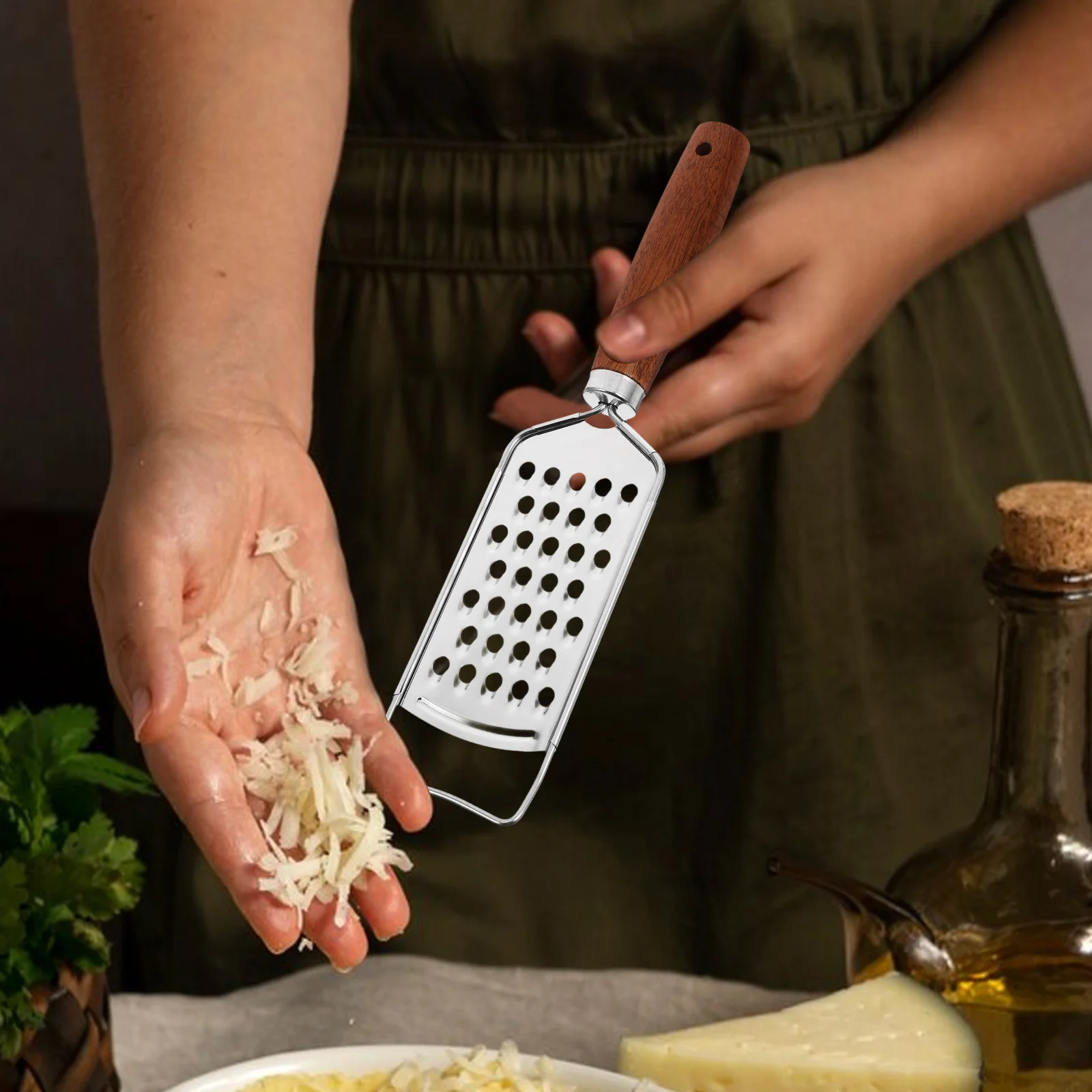 

2pcs Stainless Steel Kitchen Grater Set Cheese Grater For Vegetable Potato Ginger Multi-Use Grating Tool Dishwasher Safe